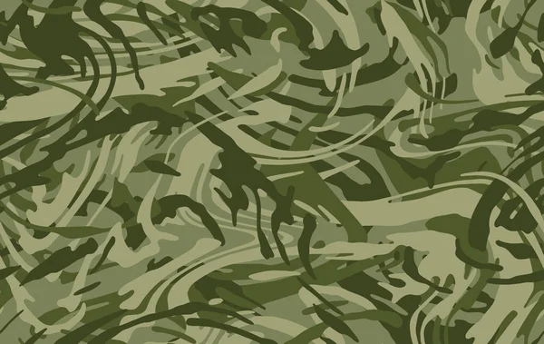 Abstrato Selva Camuflagem Padrão Sem Costura Fundo Camo Curva Ondulada —  Vetores de Stock