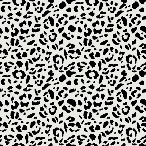 Leopard Pattern Trendy Seamless Vector Print Animal Texture Black Spots — Stock Vector