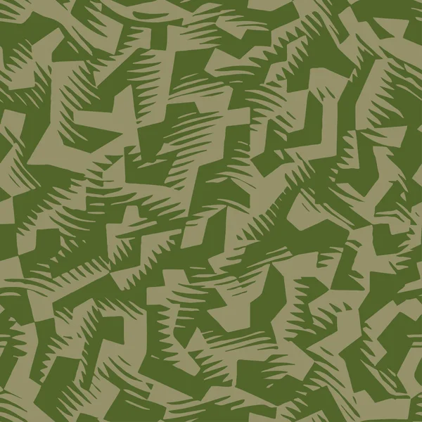 哈奇绿色城市迷彩无缝图案 现代军用双色迷彩质感 种群矢量说明 — 图库矢量图片