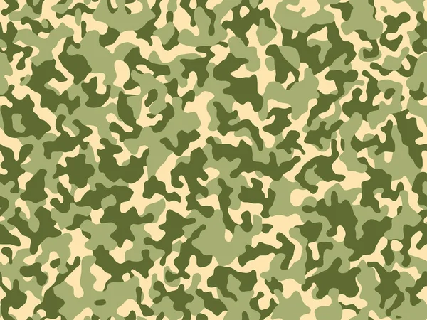 Seamless Camouflage Pattern Lightgreen Texture Vector Illustration Camo Print Background — Stock Vector