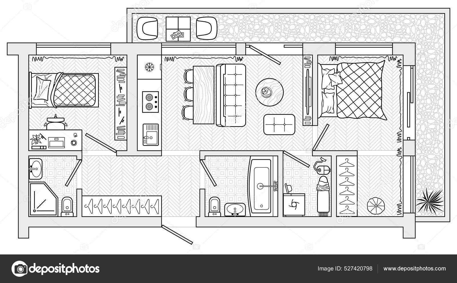 Furniture Layout Floor Plan Kit