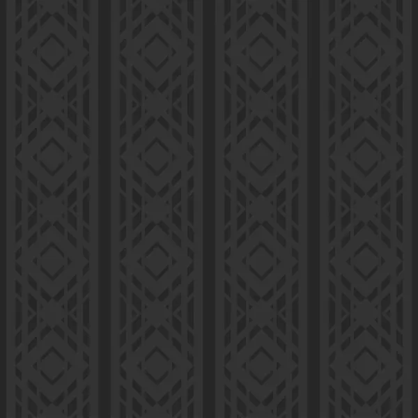 アール デコ様式の黒いモノクロームの壁紙 背景の質感 垂直ストライプの装飾 シームレスベクトルRhombusパターン — ストックベクタ