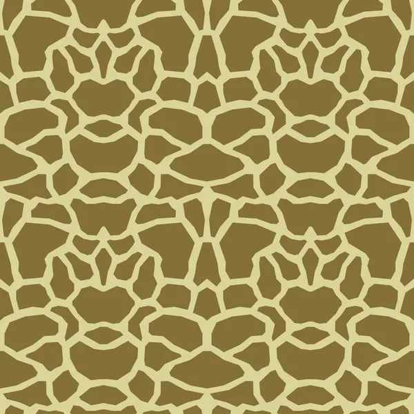 Texture Peau Girafe Motif Sans Couture Répétition Des Taches Brunes — Image vectorielle