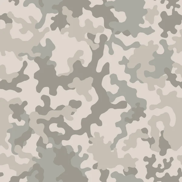 Beige Camouflage Nahtloses Muster Moderne Militärische Vierfarbige Camo Textur Wüstenmaskenfarbe — Stockvektor
