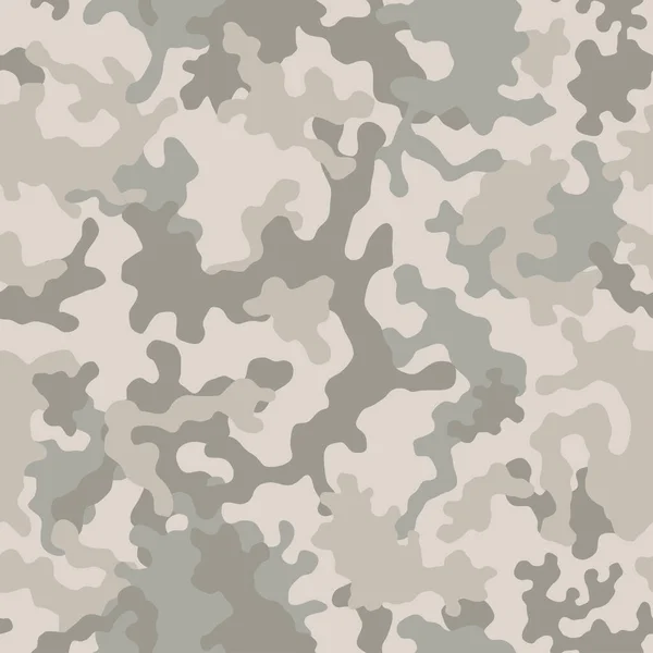 Camuflagem Bege Padrão Sem Costura Textura Camo Moderna Militar Quatro — Vetor de Stock