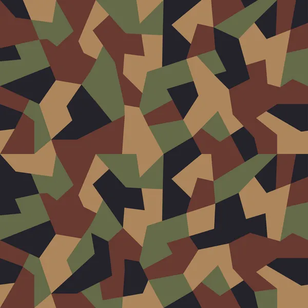 Fundo Padrão Camuflagem Geométrica Ilustração Vetorial Sem Costura Estilo Roupa — Vetor de Stock