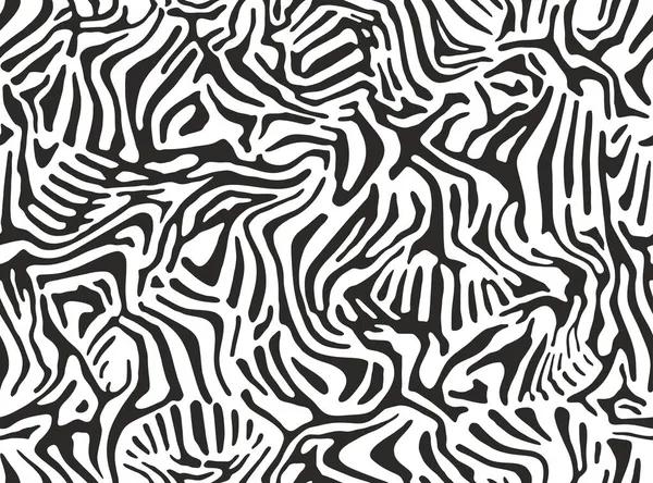 추상적 흑백의 소름끼치는 패턴이죠 줄무늬 포장지 천연의 일러스트 — 스톡 벡터