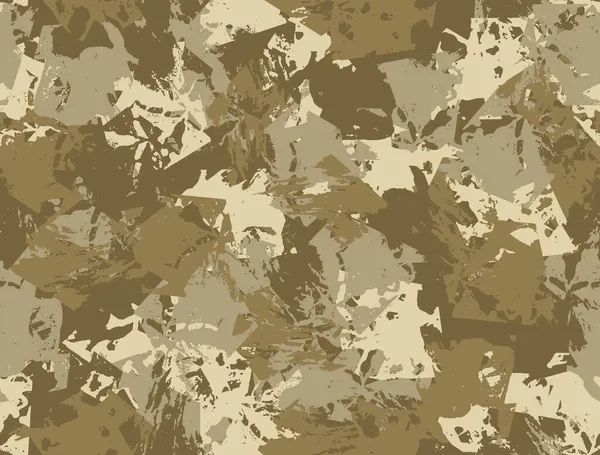 Desert Grunge Camouflage Motif Sans Couture Texture Militaire Vêtements Camouflage — Image vectorielle