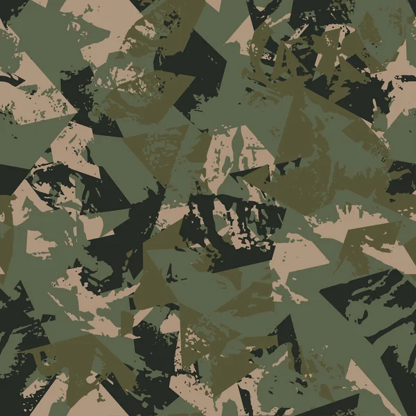 Grunge Camuflagem Design Moda Moderna Escova Suja Traço Camo Padrão —  Vetores de Stock