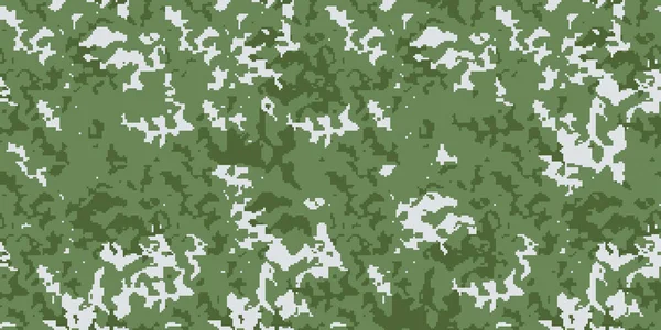 Digitale Camouflage Naadloos Camouflage Patroon Militaire Moderne Textuur Groen Wit — Stockvector