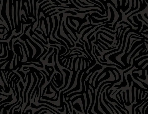 Чёрная Зебра Повторяет Текстуру Нашивки Кожи Животных Обои Джунглей Дикая — стоковый вектор