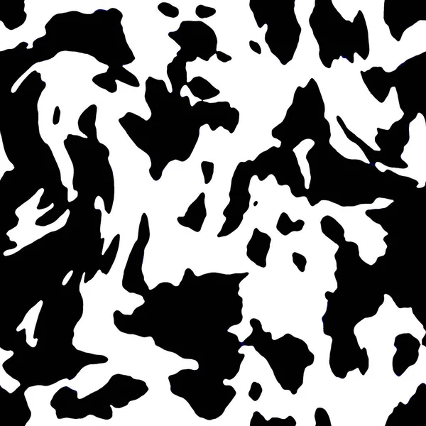 Nahtloses Muster Kuhfell Oder Dalmatinfell Oder Pandamantel Flecken Schwarz Weiß — Stockfoto