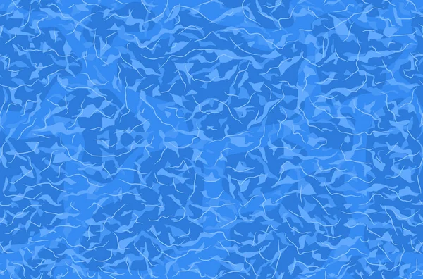 Wasserblaue Farbe Nahtloser Hintergrund Der Draufsicht Cartoon Textur Der Wasseroberfläche — Stockvektor