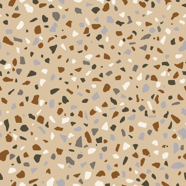 Terrazzo Flooring 텍스처 대리석 조각들로 타일들 빈티지 무색의 추상적 패턴은 — 스톡 벡터