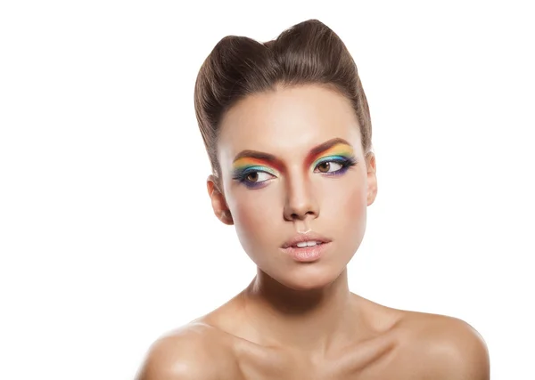 Maquiagem arco-íris — Fotografia de Stock