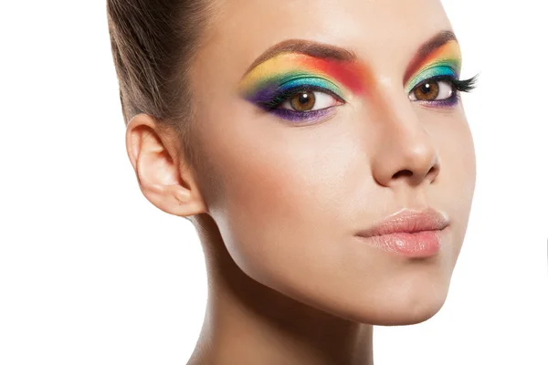 Rainbow makeup — Stockfoto