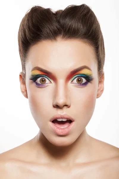 Rainbow makeup — Stockfoto