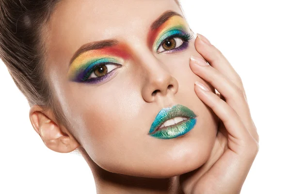 Maquillaje arco iris —  Fotos de Stock