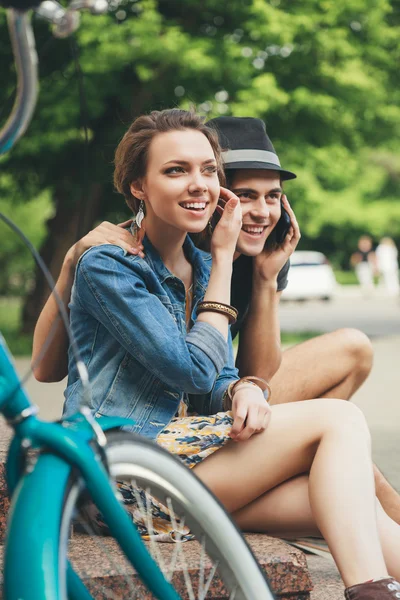 Two young couple — Stock Photo, Image