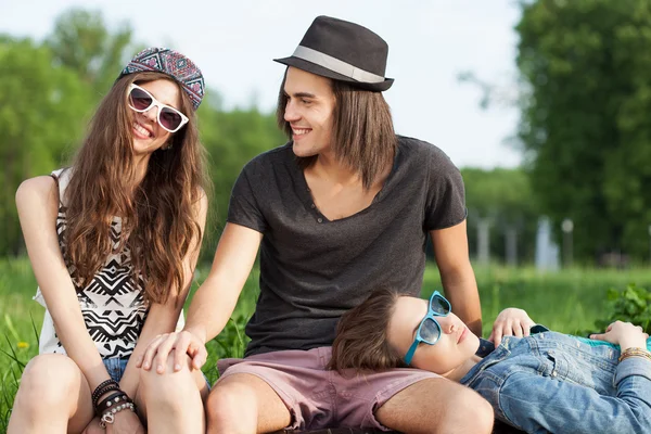 Sitting On Park Bench — Stock Photo, Image