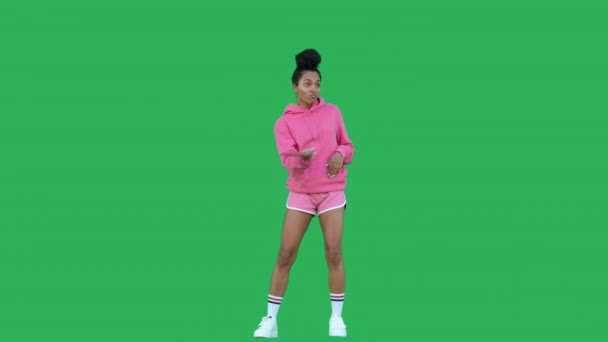 黑人女子乒乓球选手 — 图库视频影像