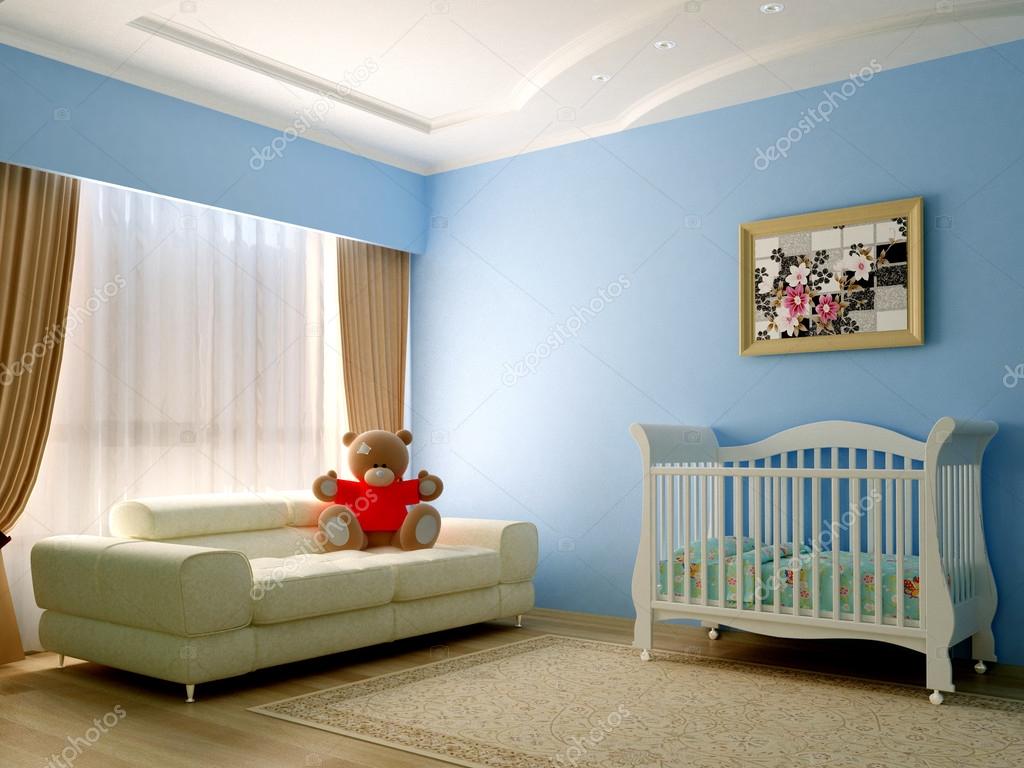 Blue baby room — Stock Photo © Inelgerdis #43440599