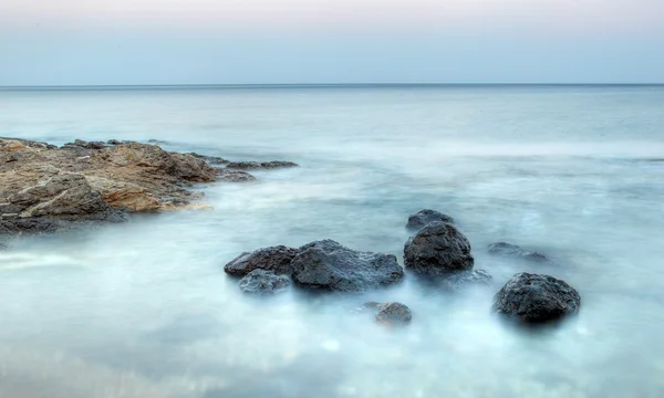 Sea Stones st Sunset - Elba Island, Itália — Fotografia de Stock