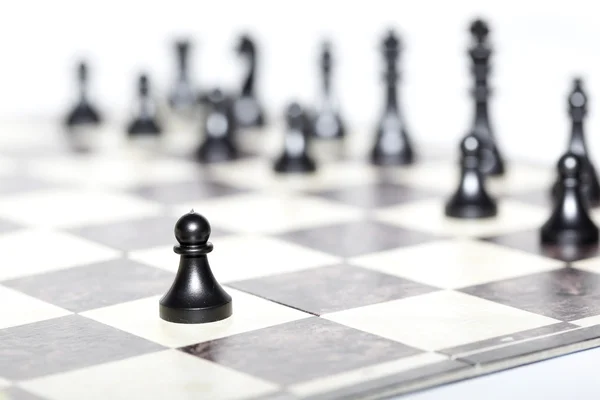 Chess figures - strategy and leadership concept — Stock Photo, Image