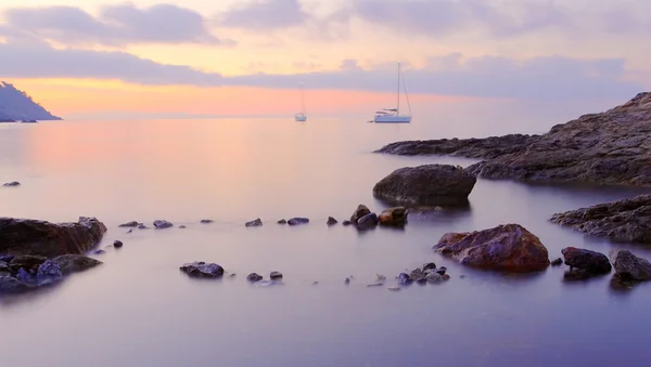 海石 st 日没 - エルバ島, イタリア — ストック写真