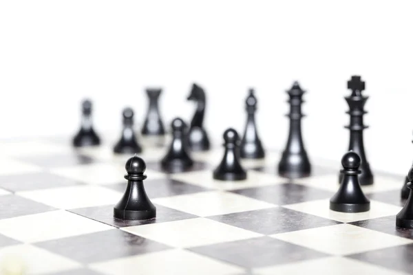 Chess figures - strategy and leadership concept — Stock Photo, Image