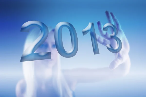 Nuevo concepto de saludo del año 2013 hecho en estilo original, 2013, feliz año nuevo . — Foto de Stock