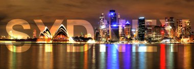 Sydney Harbour with Opera House clipart
