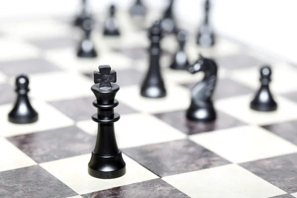 Chess figures - strategy and leadership concept — Stock Photo, Image