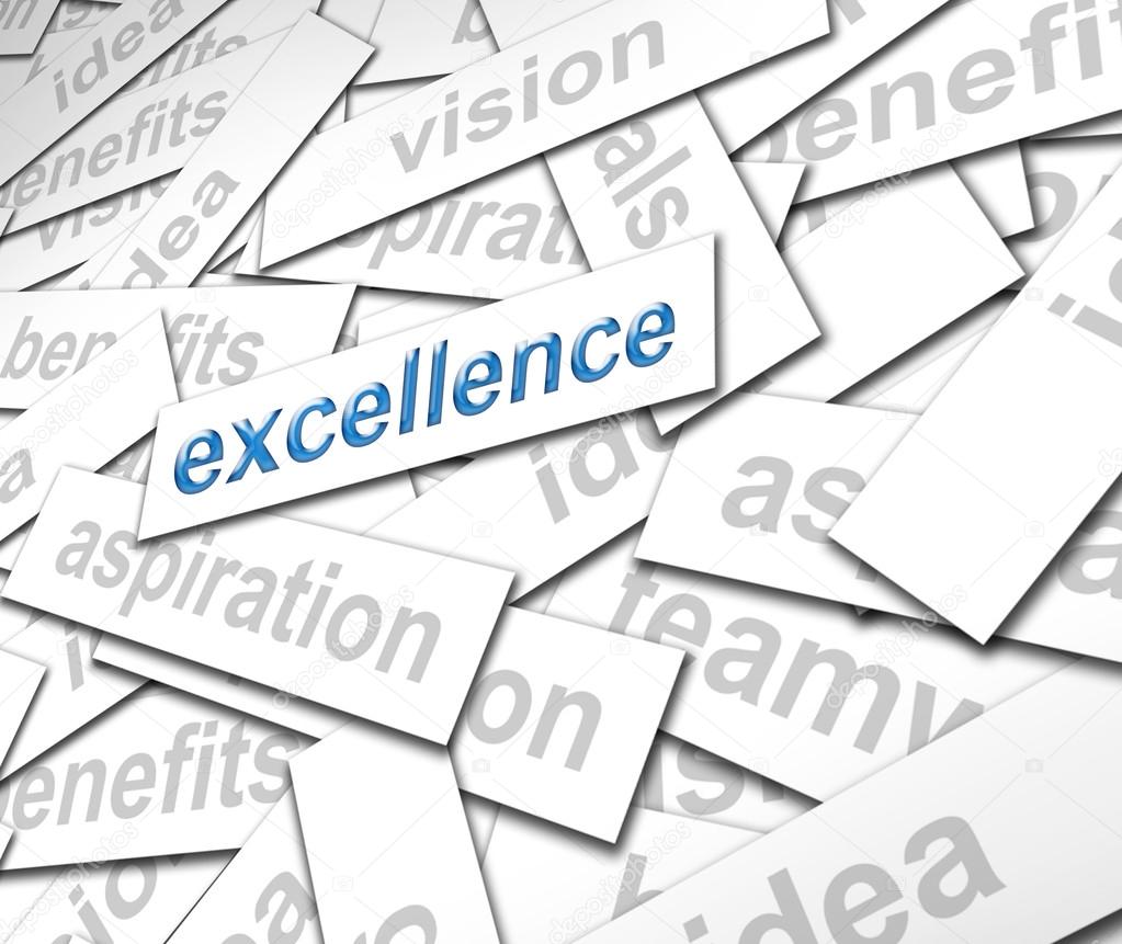 Excellence paper sign - finance concept