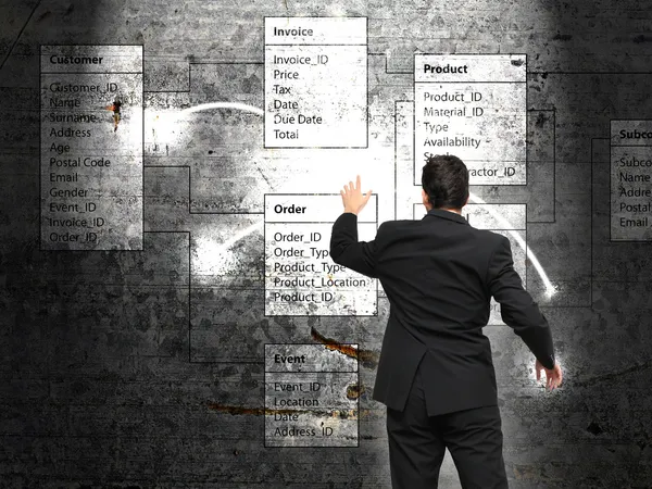 veritabanı arka plan iş adamı ile