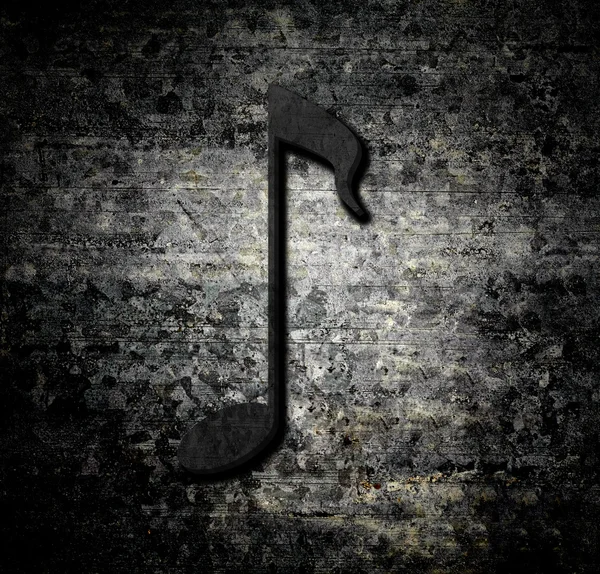 Grunge background with music note — Stock Photo, Image