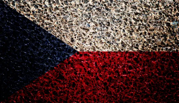 Reto Çek Cumhuriyeti bayrağı — Stok fotoğraf