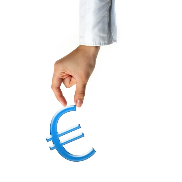 Concetto di business dei segni mano ed euro — Foto Stock