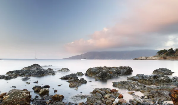 海石 st 日没 - エルバ島, イタリア — ストック写真