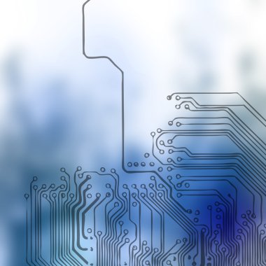 Mikroçip arkaplanı - işlemcili elektronik devre kartının kapatılması