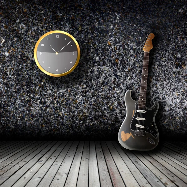 Electric guitar in the empty room — Stock Photo, Image