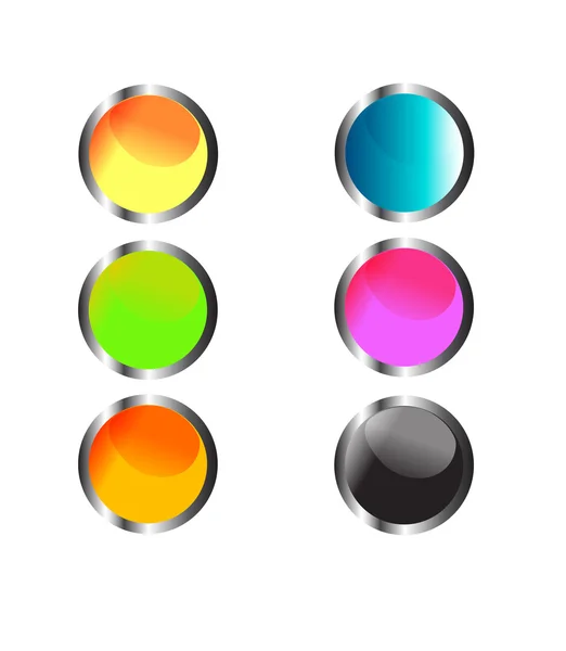 Blank buttons isolated) — Stockfoto