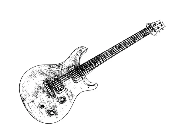 Elektro gitar izole edilmiş resim — Stok fotoğraf