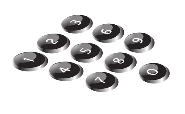 Keypad isolated, numbers — Stock Photo, Image