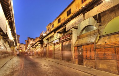 Florence, İtalya - ponte vecchio arno Nehri, Avrupa içinde