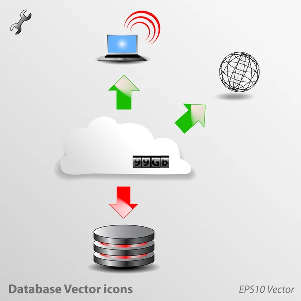 Database Icons — Stock Photo, Image