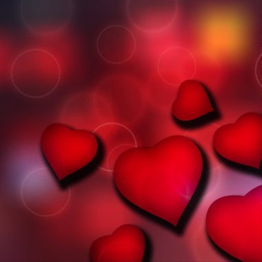 Kırmızı kalp arka planı