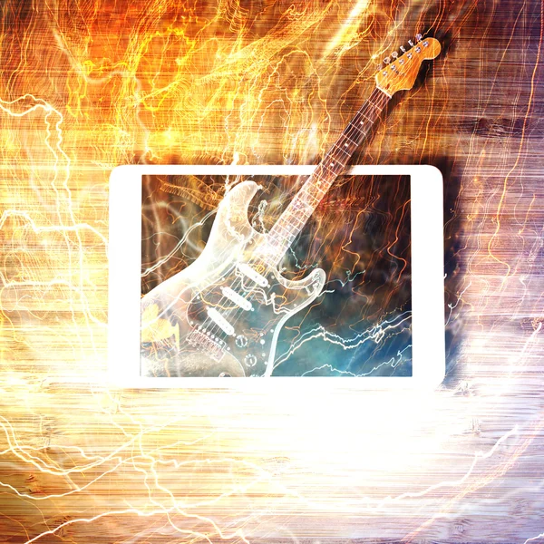 Elektrische gitaar - elektronische handelwebsite concept — Stockfoto