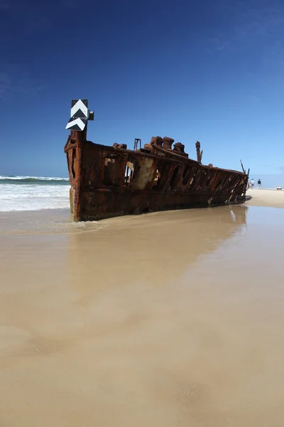 Il naufragio del Maheno, Fraser Island, Queensland, Australia — Foto Stock