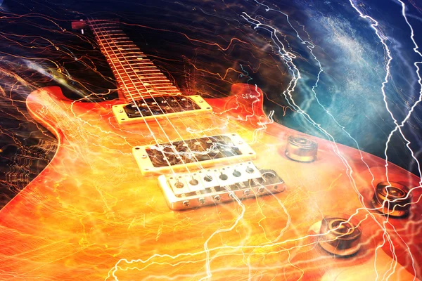 Conceito de guitarra elétrica — Fotografia de Stock